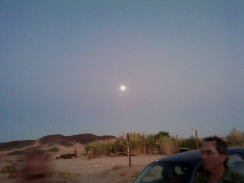 Full moon over Barstow... Raffi got a great shot of it rising as the sky.